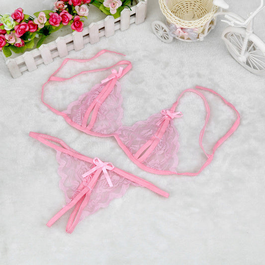 Women Sexy Swimsuit Lingerie Bikini Lace Swimwear Woman Underwear Bathing Suit Sleepwear Open Bra G-string Bikinis Set - Mileina Shop