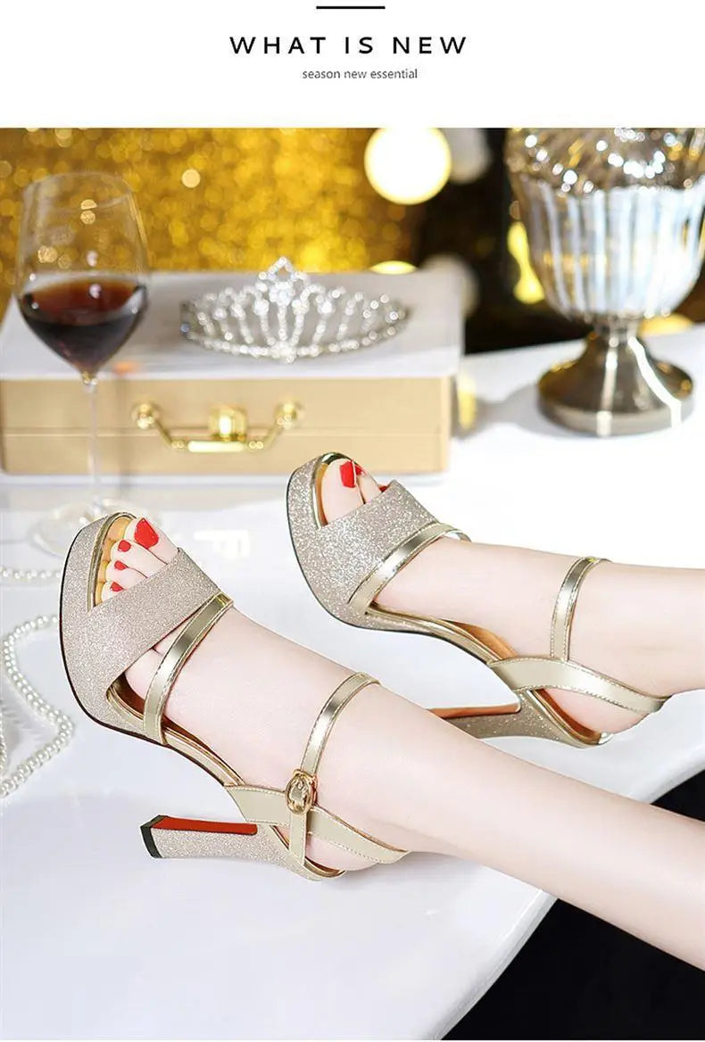Luxury Women's Pumps Peep Toe Sexy Sandals -High Quality
