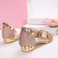 Fashion Women's Sandals Gold and Silver Low Heel Casual