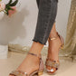 Fashion Women's Sandals Gold and Silver Low Heel Casual