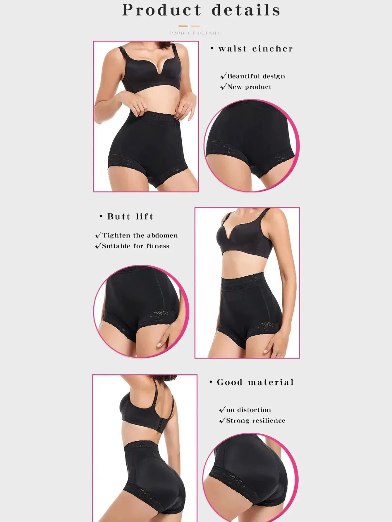 Women Shapewear Colombian  Tummy Control Butt Enhancer