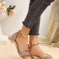 Fashion Women's Sandals Gold and Silver Low Heel Casual