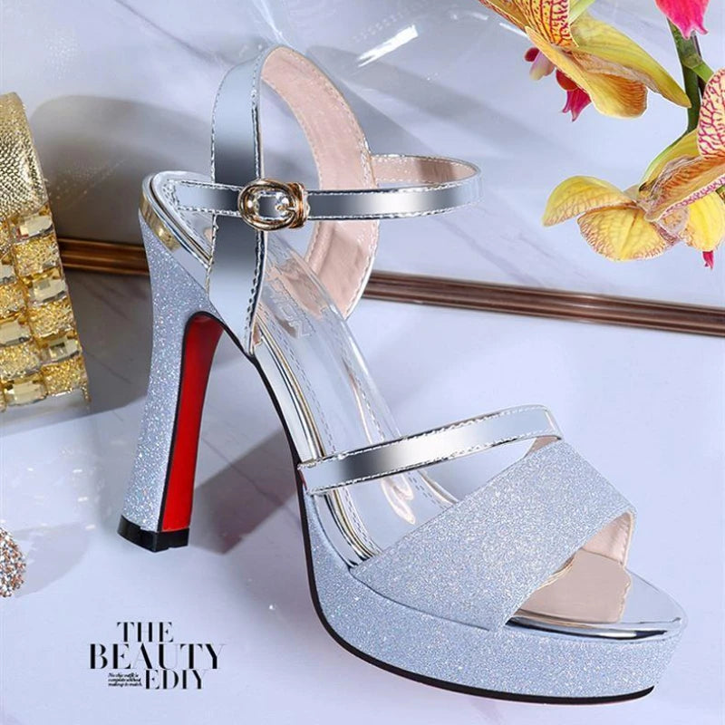 Luxury Women's Pumps Peep Toe Sexy Sandals -High Quality