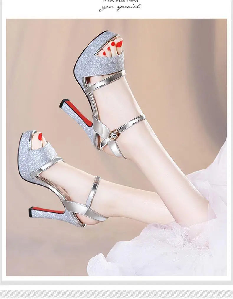 Luxury Women's Pumps Peep Toe Sexy Sandals -High Quality