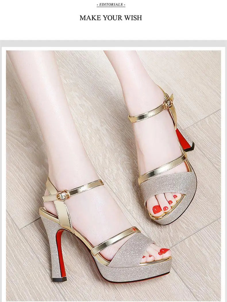 Luxury Women's Pumps Peep Toe Sexy Sandals -High Quality