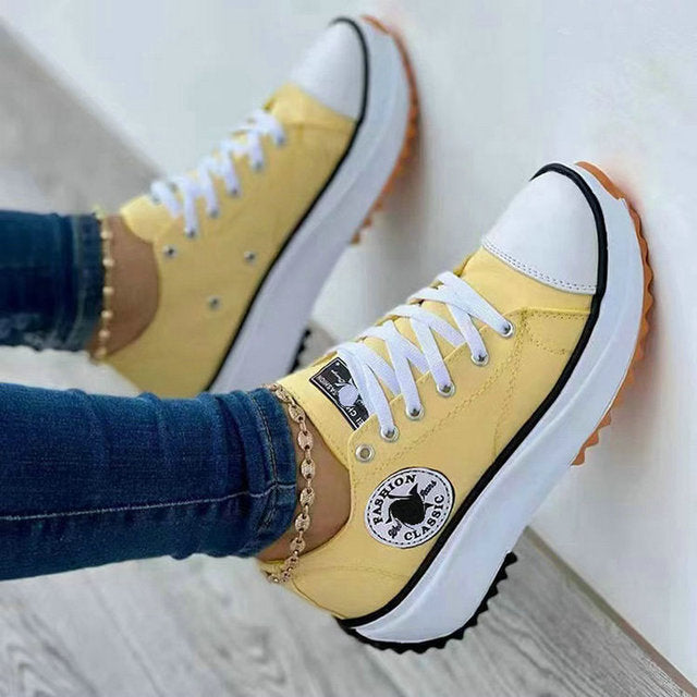 Women Canvas Sneakers - Mileina Shop