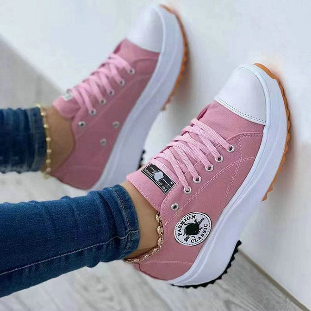 Women Canvas Sneakers - Mileina Shop