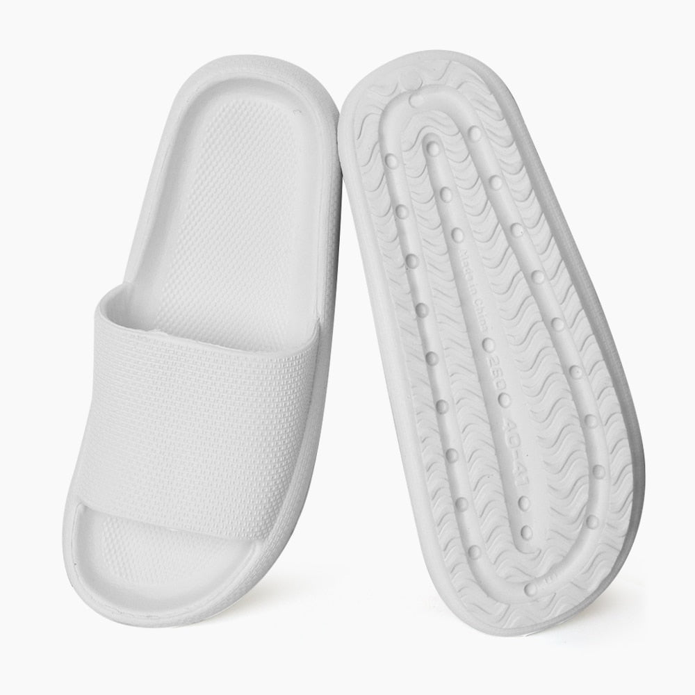 Thick Platform Slippers Cloud Slippers Non-slip EVA Soft Waterproof Women Sandals Damping Silent Bathroom Indoor Shoes for Women - Mileina Shop