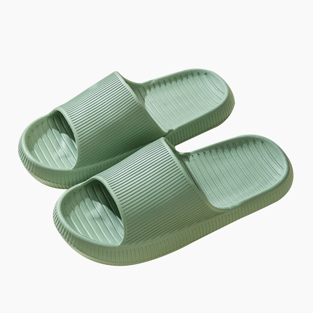 Thick Platform Slippers Cloud Slippers Non-slip EVA Soft Waterproof Women Sandals Damping Silent Bathroom Indoor Shoes for Women - Mileina Shop