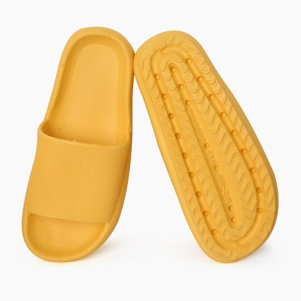 Thick Platform Slippers Cloud Slippers Non-slip EVA Soft Waterproof Women Sandals Damping Silent Bathroom Indoor Shoes for Women - Mileina Shop