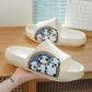 Soft Summer Women Men Cartoon Thick Sole Slippers Non-Slip Indoor Outdoor Sandals Casual Flat Flip Flops Dissolving Ladies Shoes - Mileina Shop