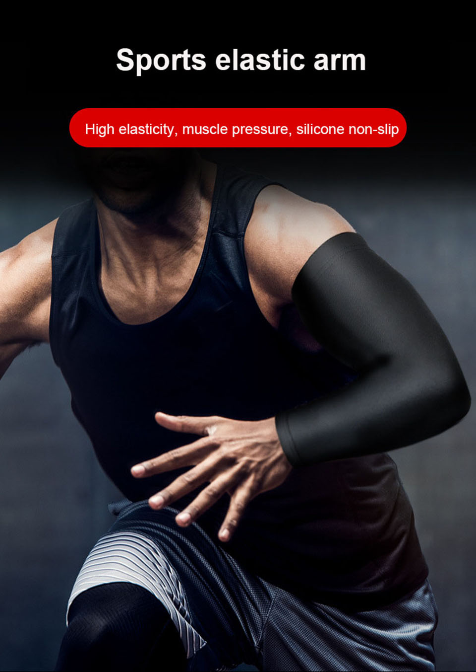 Men Breathable Quick Dry UV Protection Running Arm Sleeves/ Elbow Pad Fitness - Mileina Shop