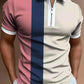 New Summer High Quality Men Polo Shirts High Street Print Casual Short Sleeve Mens Shirts Turn-Down Collar Zipper Polo Shirt Men - Mileina Shop