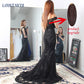 Off the Shoulder Long Mermaid Evening Dresses Lace abiti da sera Applique Robe De Soiree longue Formal Gowns abiye gece elbisesi - Mileina Shop
