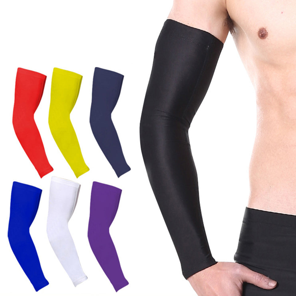Men Breathable Quick Dry UV Protection Running Arm Sleeves/ Elbow Pad Fitness - Mileina Shop